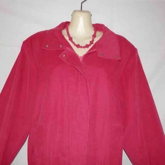 Hunt Valley 20 Corduroy Zip Lined Jacket Pink H518 - Picture 3 of 6